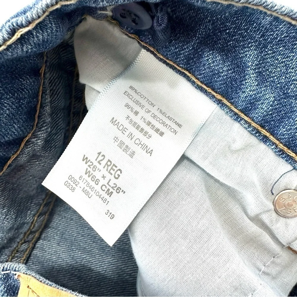 Levi’s Youth Boys Sz 12 Regular 502 REGULAR TAPER Blue Denim Jeans Roll Up Hem